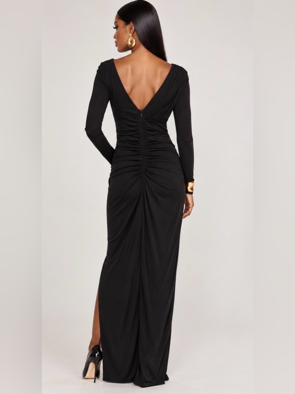 Zac Posen Asymmetrical Jersey Gown - Picture 2 of 13
